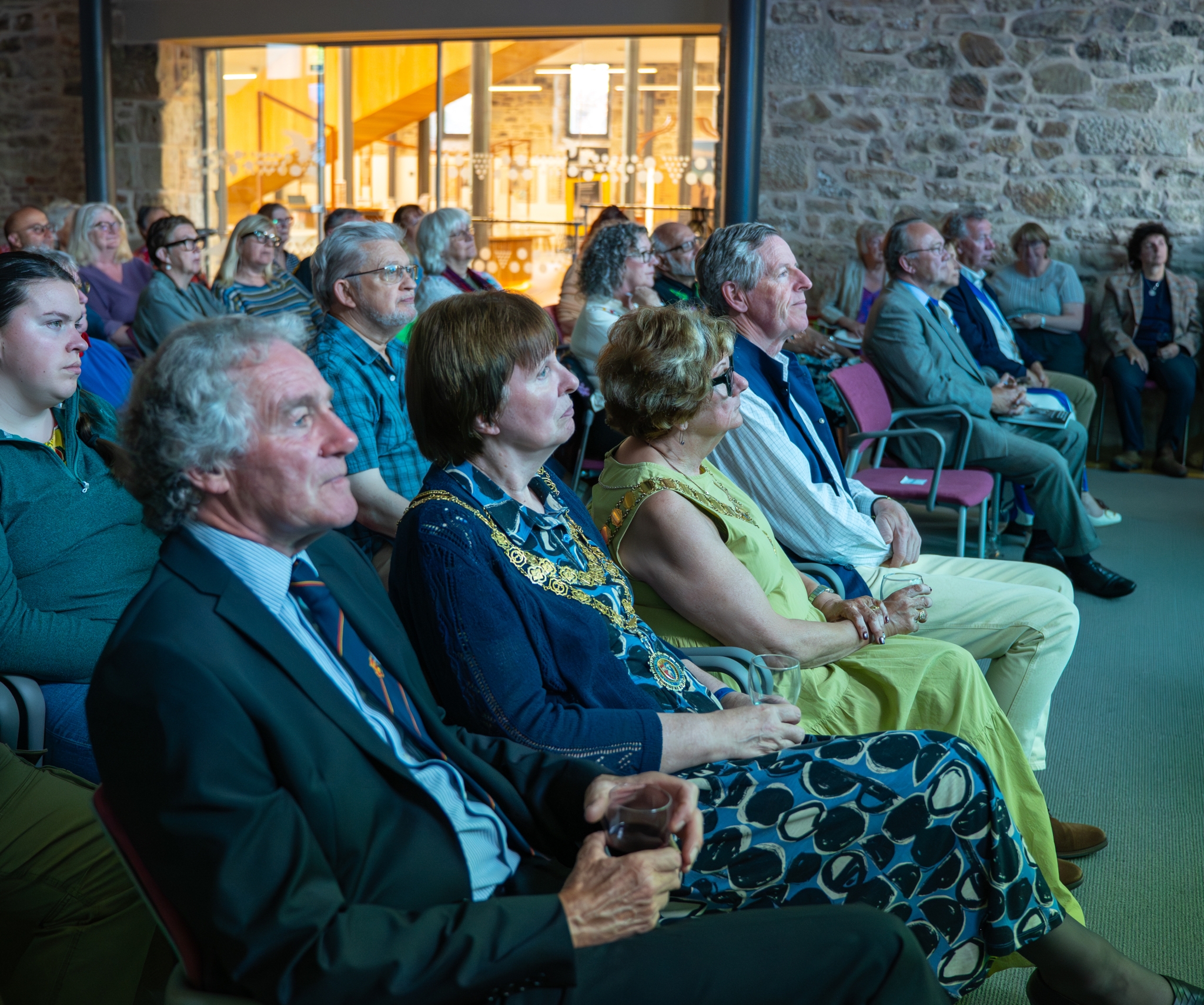 Guests watch short films from Real del Monte - Mexico's 'Little Cornwall'
